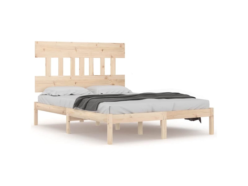  Lit double- lit adulte -  cadre de lit sans matelas 120x200 cm bois massif  - Conforama A