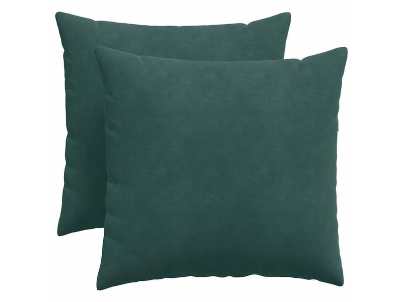  Lot de 2 coussins de canapé, coussins décoratifs vert foncé 50 x 50 cm cf59187  - Conforama A