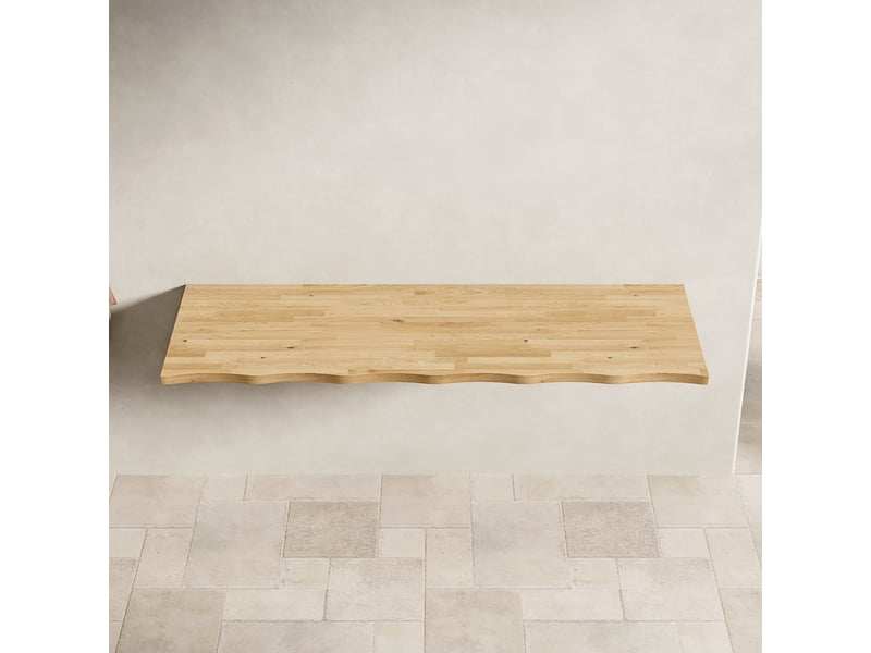  Étagère en bois massif, 140 cm, couleur naturelle, pour une utilisation individuelle ou en combinaison avec des meubles.  - Conforama D