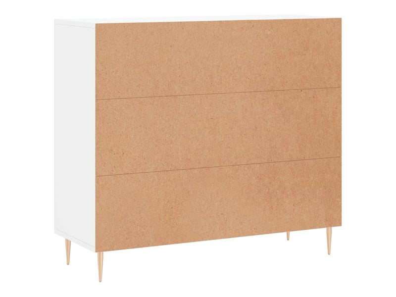  Buffet - bahut - meuble de rangement blanc 90x34x80 cm bois d'ingénierie  - Conforama E