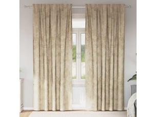 Lot de 2 rideaux en velours, rideaux de fenêtre crème 260 x 140 cm velours cf44194