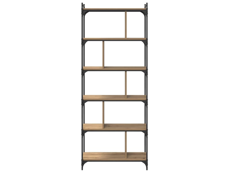 Bibliothèque 5 niveaux, armoire à livres 76 x 32 x 192 cm bois d'ingénierie shl3986 - Conforama E