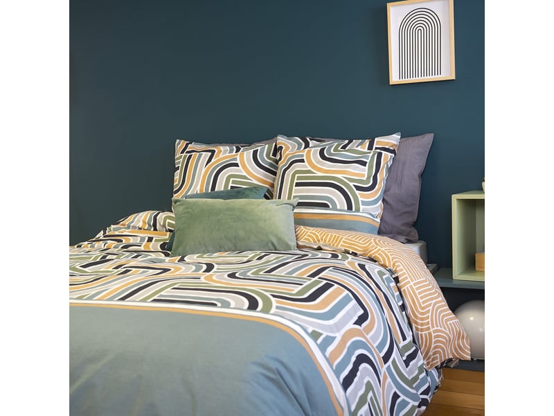  Parure de lit 220x240 cm coton bci loute PD23227 - Conforama D