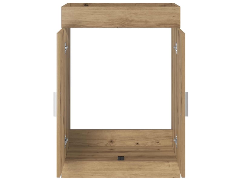  Meuble sous lavabo de salle de bain, commode chêne artisanal shl4910  - Conforama D