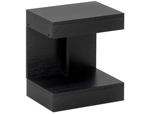 Table de chevet 40x30x46 cm avec tiroir et niche bois noir