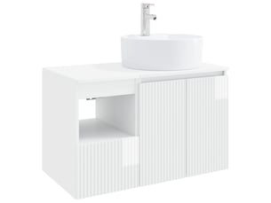 Ensemble de mobilier de salle de bain 2 pc blanc brillant cf64004