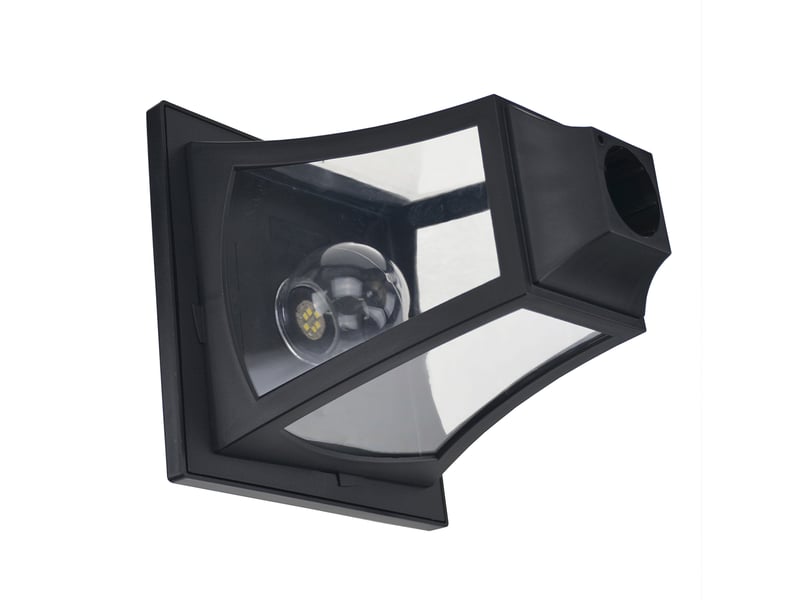 Lampadaire solaire extérieur led 120 lm 51,5x47x182,5 cm noir  - Conforama C