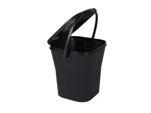 Eda - poubelle à compost - gris anthracite - 6 l - couvercle hermétique - anse
