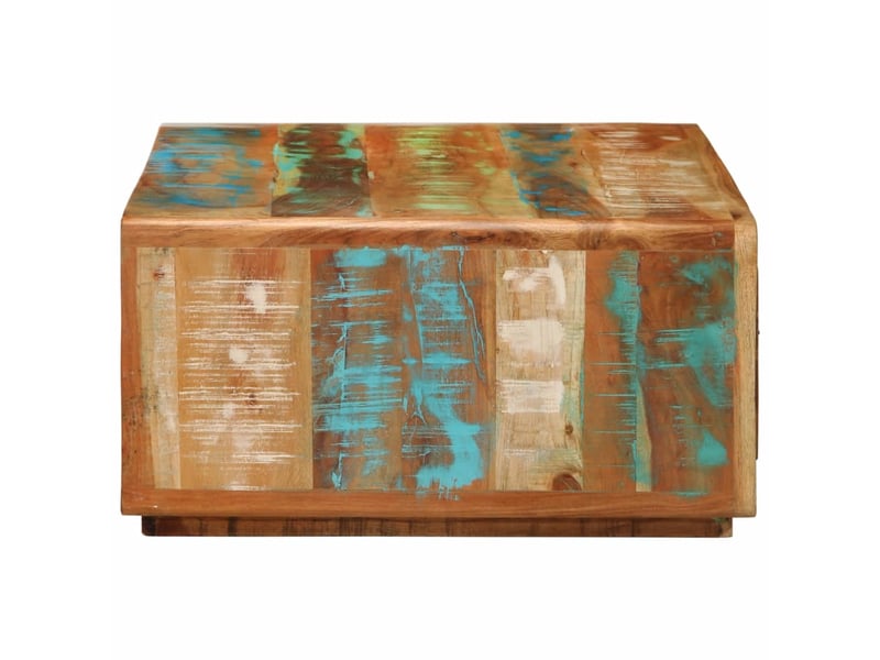  Table basse - table de salon - table à thé 89x55x29 cm bois de récupération massif  - Conforama C