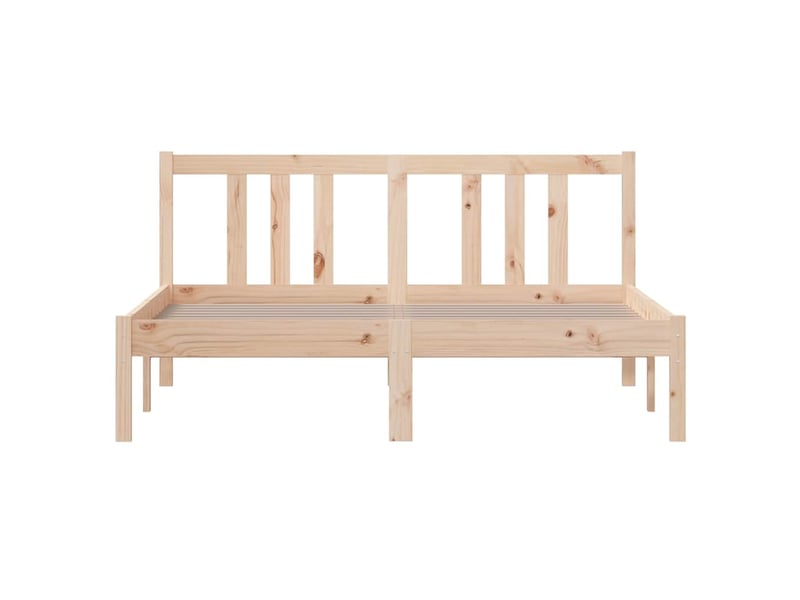  Lit double- lit adulte -  cadre de lit sans matelas bois massif 135x190 cm  - Conforama C