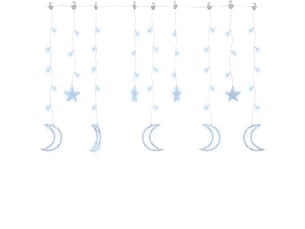 Guirlande lumineuse, éclairage de noël étoile et lune avec télécommande 345 led cf62445