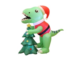 Dinosaure gonflable de noël 1,45 m avec led, décoration lumineuse extérieure pour jardin et pelouse
