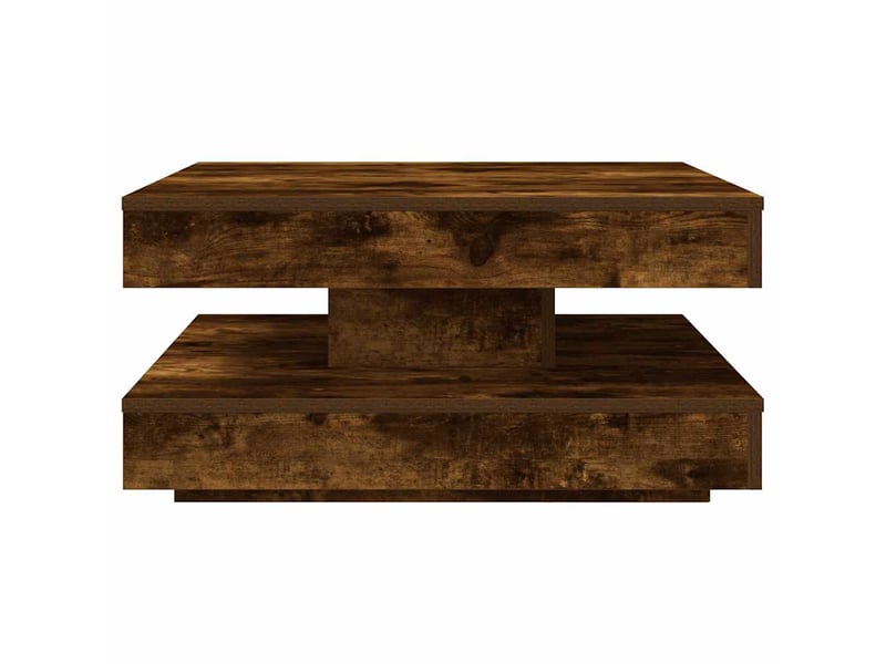  Table basse | table de salon rotative à 360 degrés chêne fumé 70x70x34,5 cm  - Conforama D