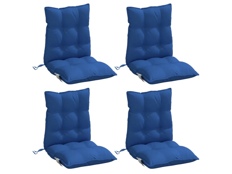  Lot de 4 coussins d'extérieur, coussins de chaise bleu royal 100 x 50 x 7 cm cf56410  - Conforama C