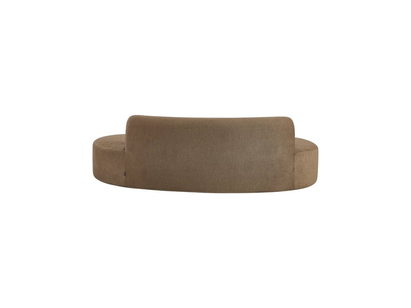  Canapé compressé virgule organique 3 places tissu chenille marron - curv  - Conforama C