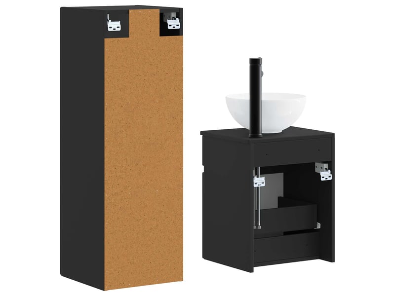  Ensemble de mobilier de salle de bain 2 pcs noir  - Conforama E