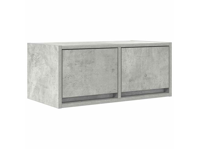  Meuble tv - banc tv - meuble de rangement gris béton 60x31x25,5 cm bois d'ingénierie  - Conforama A