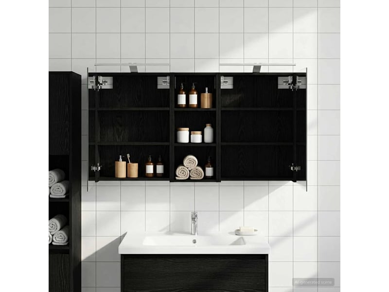 Ensemble de meubles de salle de bain 3 pcs 130x14.5x70 cm shl9108 - Conforama B