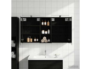 Ensemble de meubles de salle de bain 3 pcs 130x14.5x70 cm shl9108