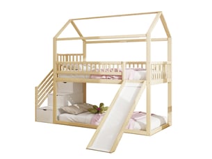 Lit mezzanine 90x200 cm ROLIPO   coloris marron