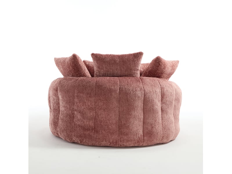  Fauteuil modulable rose en polyester avec repose-pieds 190,5x138x63 cm  - Conforama D