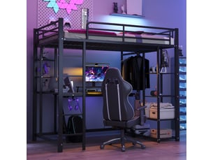Lit mezzanine 90x200 cm <strong></strong> <strong></strong> coloris noir