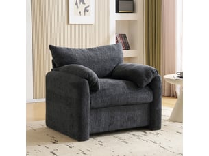 Canapé droit fixe <strong></strong> <strong></strong> 1 place Tissu gris