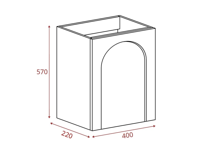  Meuble lave-mains suspendu aura 40 cm cachemire mat k  - Conforama C