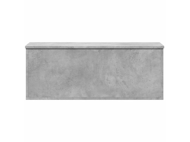  Boîte de rangement, coffre de rangement gris béton 90x35x35 cm bois d'ingénierie  - Conforama D