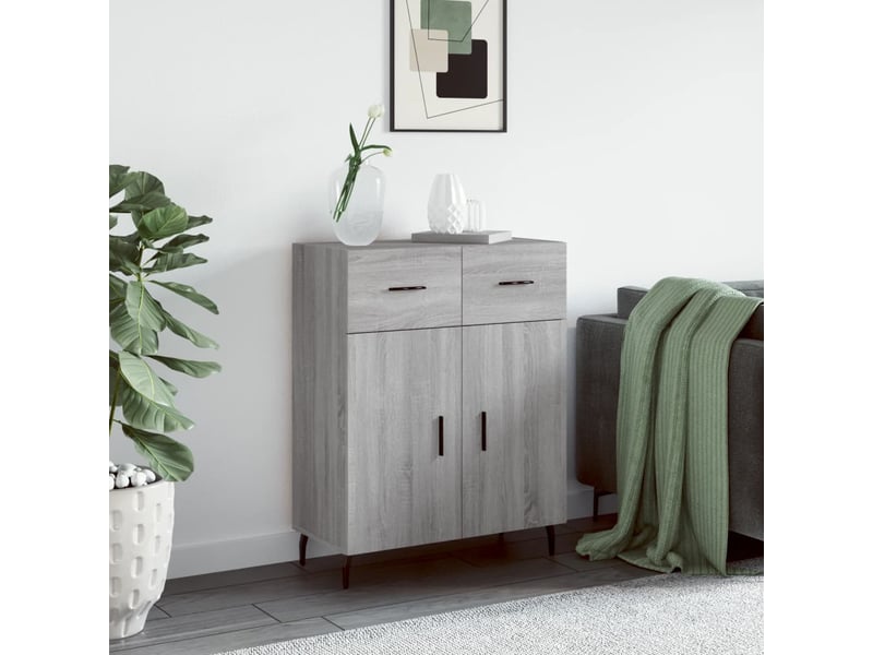  Buffet - bahut - meuble de rangement sonoma gris 69,5x34x90 cm bois d'ingénierie  - Conforama B
