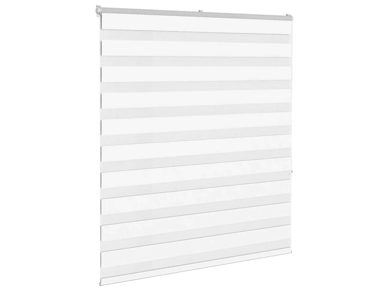 Store zèbre, store de fenêtre blanc 135x150 cm largeur du tissu 130,9cm polyester cf48368 - Conforama C