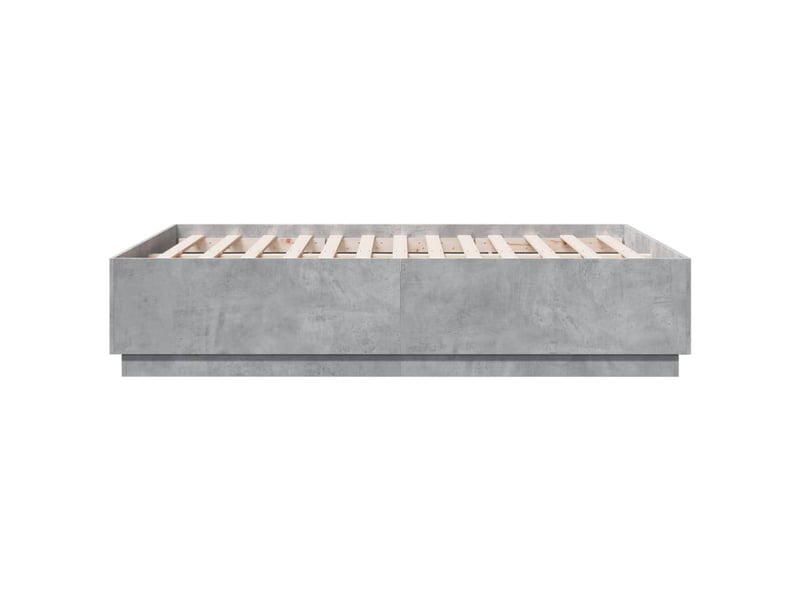  Lit double- lit adulte -  cadre de lit sans matelas gris béton 135x190 cm  - Conforama D