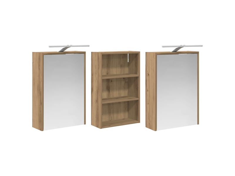  Ensemble de meubles de salle de bain 3 pcs 126x16x62.5 cm shl5373  - Conforama E