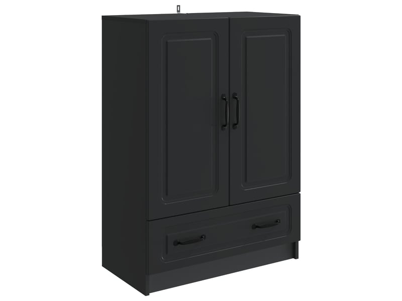  Buffet - bahut - meuble de rangement avec tiroir noir 66 x 34,5 x 92 cm bois d'ingénierie  - Conforama A