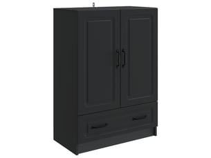 Buffet - bahut - meuble de rangement avec tiroir noir 66 x 34,5 x 92 cm bois d'ingénierie