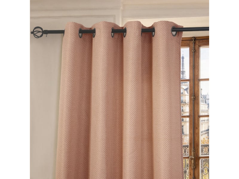  Lot de 2 rideaux à œillets 140 x 240 cm victoria fils teints jacquard  - Conforama D