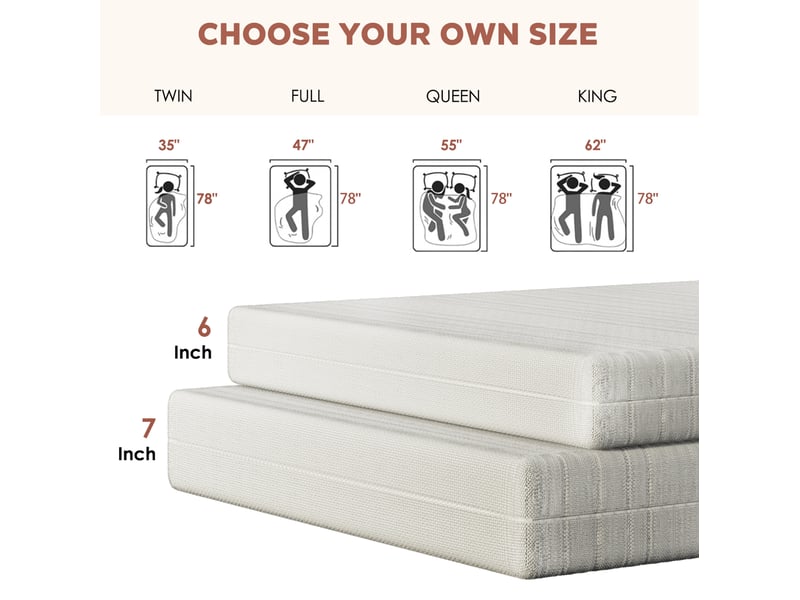  Matelas 120x200 cm – blanc – mousse froide d25, épaisseur 16 cm, fermeté moyenne, housse 3d déhoussable  - Conforama C