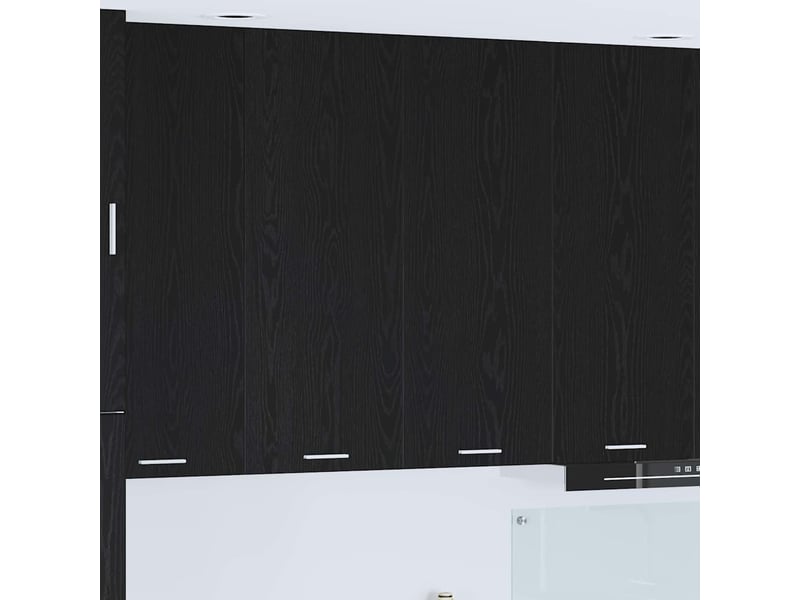 Meuble de rangement, armoire suspendue chêne noir 80x31x100cm bois d'ingénierie shl1932  - Conforama B