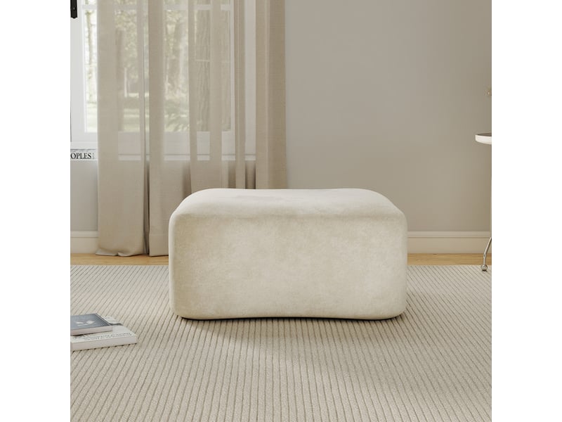  Ottoman velours - beige SF20250068002 - Conforama C