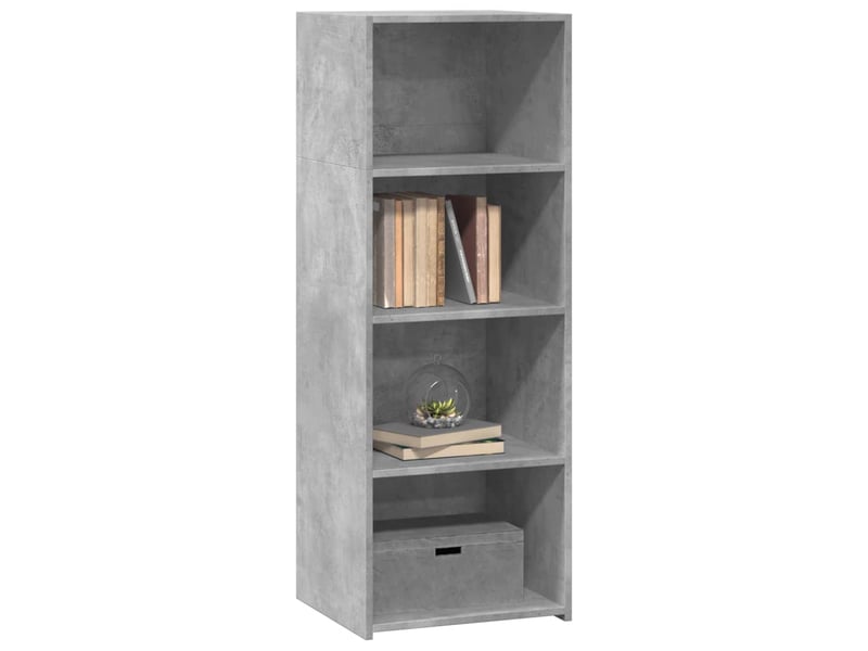  Buffet haut - bahut - meuble de rangement gris béton 45x41x124 cm bois d'ingénierie  - Conforama C