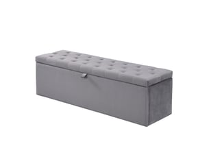 Banc coloris gris <strong>MAISENTIEL</strong> <strong></strong> - 138 cm