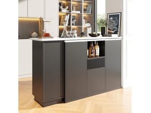 Bar coloris noir OKWISH - 140 cm