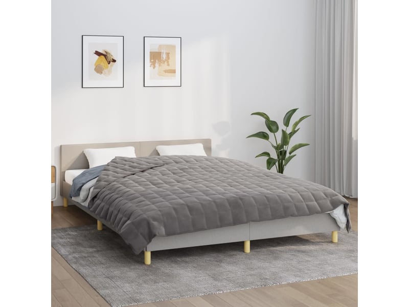  Couverture lestée adulte gris 200x230 cm 9 kg tissu shl47902  - Conforama B