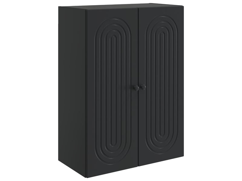  Armoire murale salon, meuble de rangement noir 66 x 34,5 x 90 cm bois d'ingénierie shl616  - Conforama A