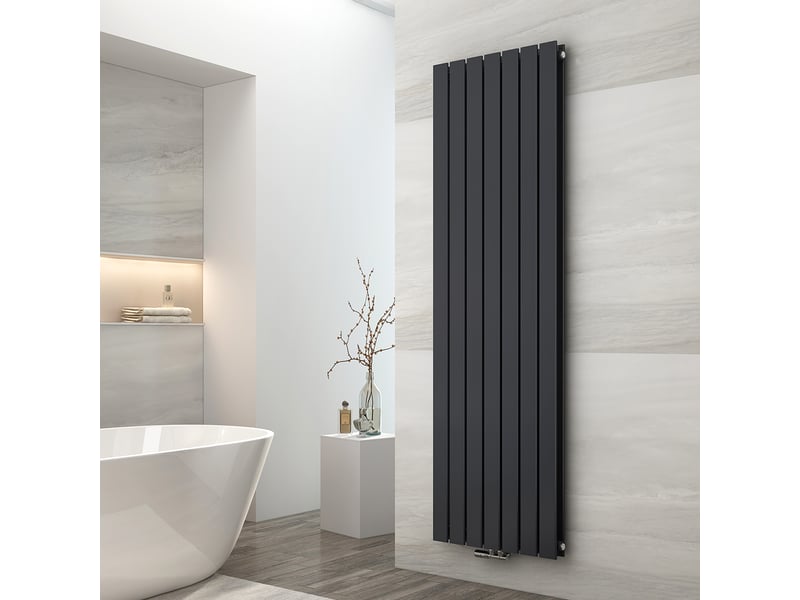  Emke radiateur eau chaude en acier tube plat radiateur mural anthracite 180 x 53,8 cm 18959w double couche  - Conforama B