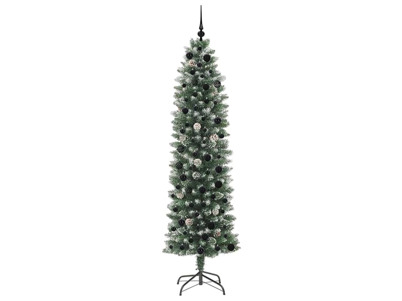  Sapin de noël, arbre de noël artificiel slim vert et blanc 210 cm shl8651  - Conforama D