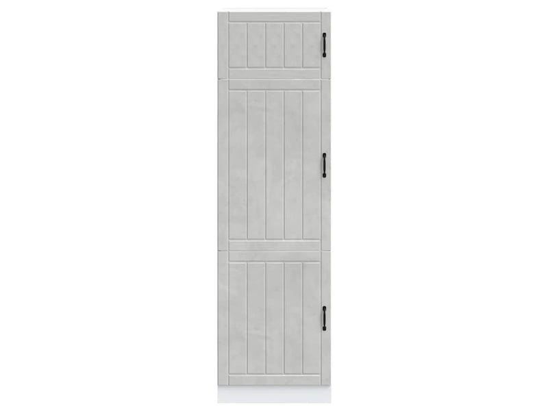  Meuble de rangement, armoire de cuisine lucca gris béton bois d'ingénierie  - Conforama C