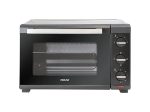 Mini four electrique 19l 1280w noir argent 4 modes de cuisson