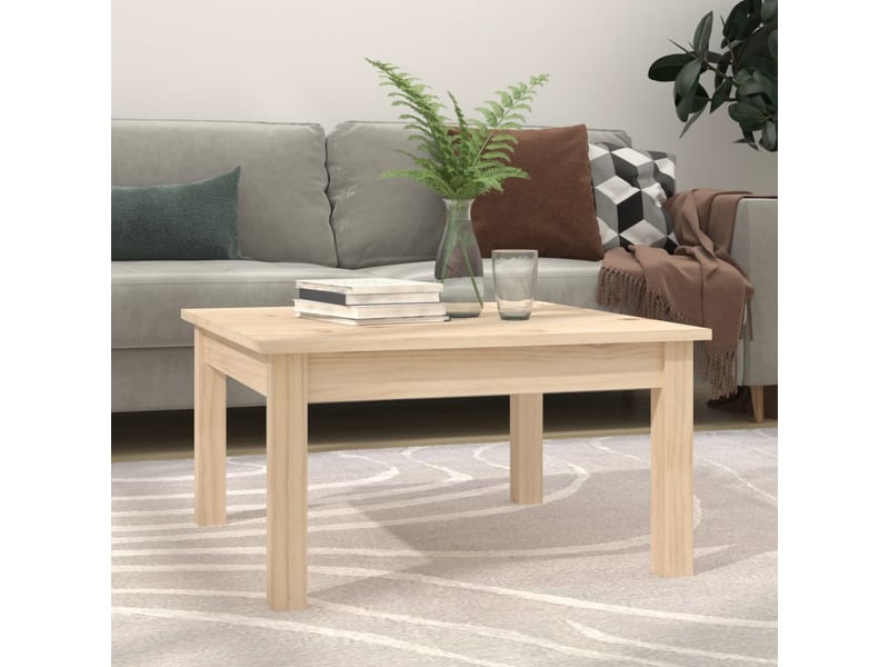  Table basse | table d'appoint salon 55x55x30 cm bois massif de pin  - Conforama B
