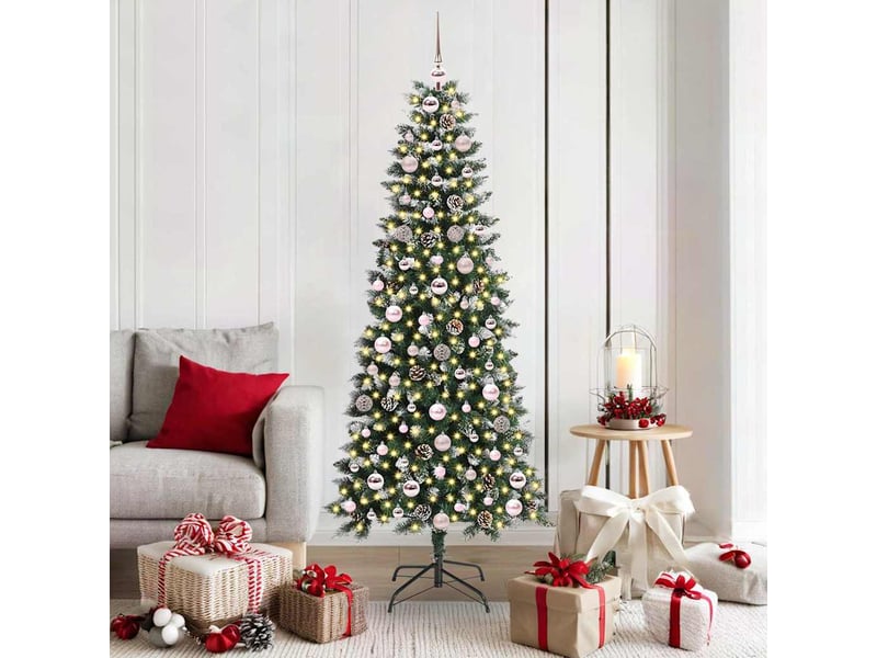 Sapin de noël artificiel, arbre de noël vert 180 cm pvc, plastique et acier shl9789 - Conforama B